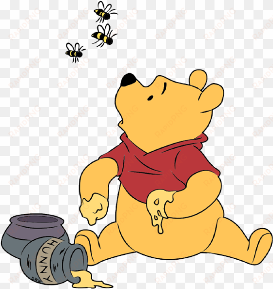 vector library clip art disney galore resting chin - winnie the pooh png honey