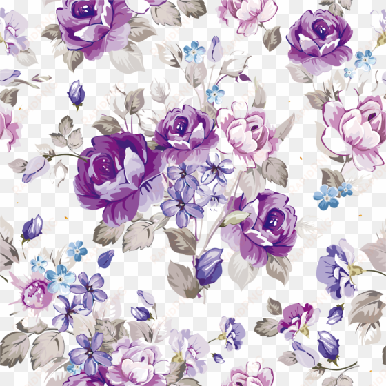 vector library flower design paper pattern watercolor - purple watercolor flowers vector