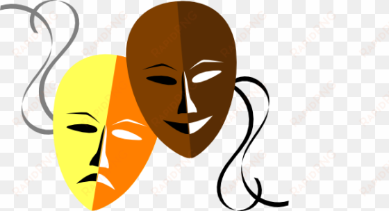vector library library theater masks clipart - theatre masks