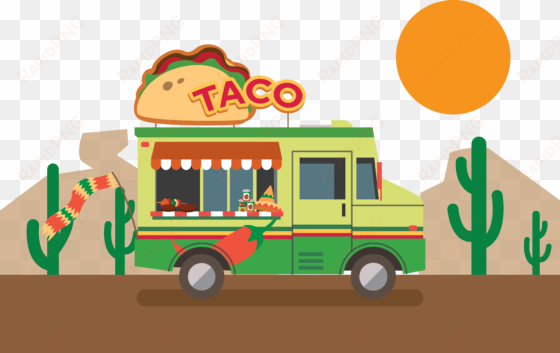 vector mexican pizza car - taco trucks on every corner - round ornament