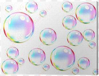 vector of colored soap bubbles canvas print • pixers® - soap bubbles drawing