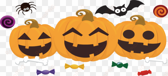 Vector Pumpkins Halloween Candy - Glücklicher Halloween-kürbis Karte transparent png image