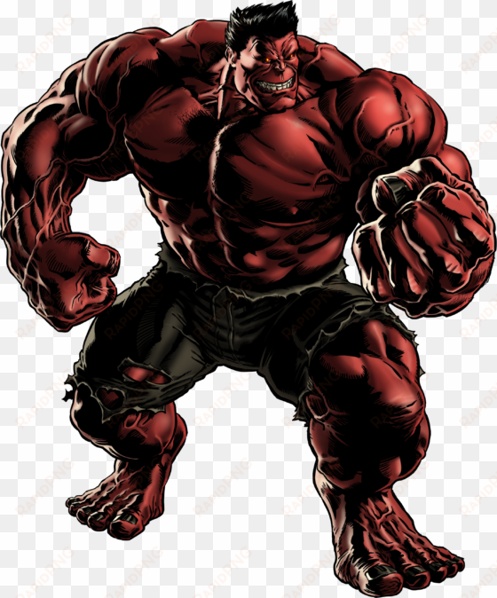 Vector Royalty Free Download Marvel Vector Villain - Marvel Avengers Red Hulk transparent png image
