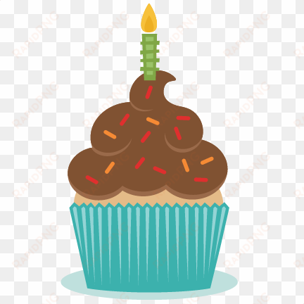 vector royalty free library birthday cupcake svg scrapbook - birthday cupcake silhouette