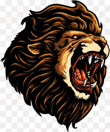 vector royalty free library printed vinyl stickers - angry lion lion vector
