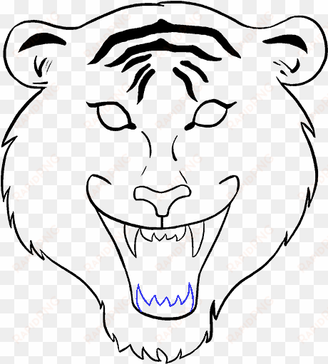 vector stock how to draw a - tiger face drawing easy