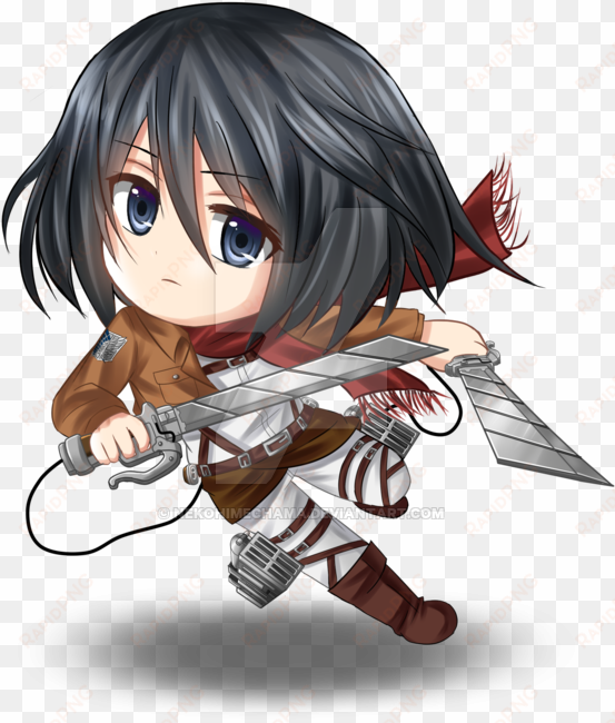 vector transparent stock chibi ackerman by rinco xv - shingeki no kyojin mikasa chibi