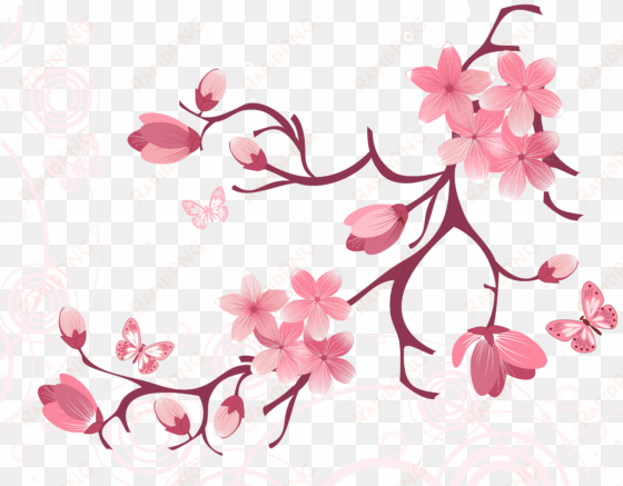 vector tree branches flowers 6200*5328 transprent png - flower art vector png