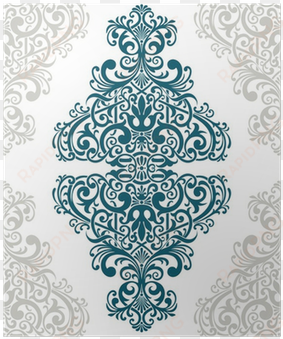 vector vintage ornate border frame card cover poster - arabic pattern card