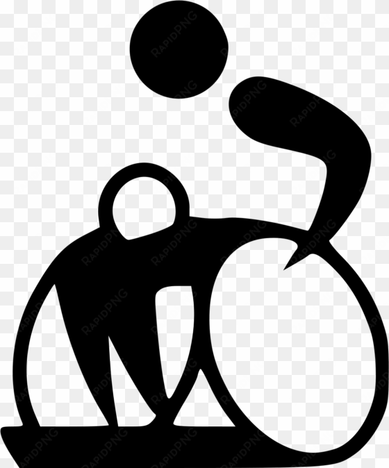 vector wheelchair silhouette back - wheelchair rugby logo