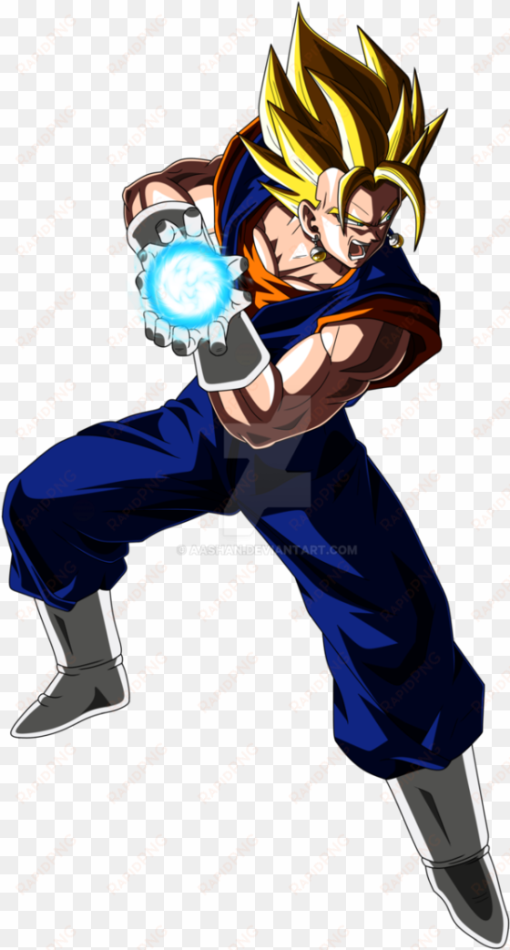 vegito kamehameha pose colored with energy ball by - dragon ball z kamehameha pose