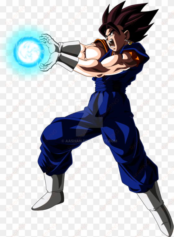 vegito kamehameha pose shooting colored with ball by - vegito blue kamehameha png