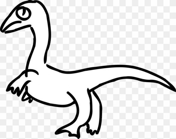 velociraptor duck diagram free - line drawing velociraptor