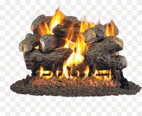 vent free gas logs - real fyre 18" charred royal english oak log set, ss