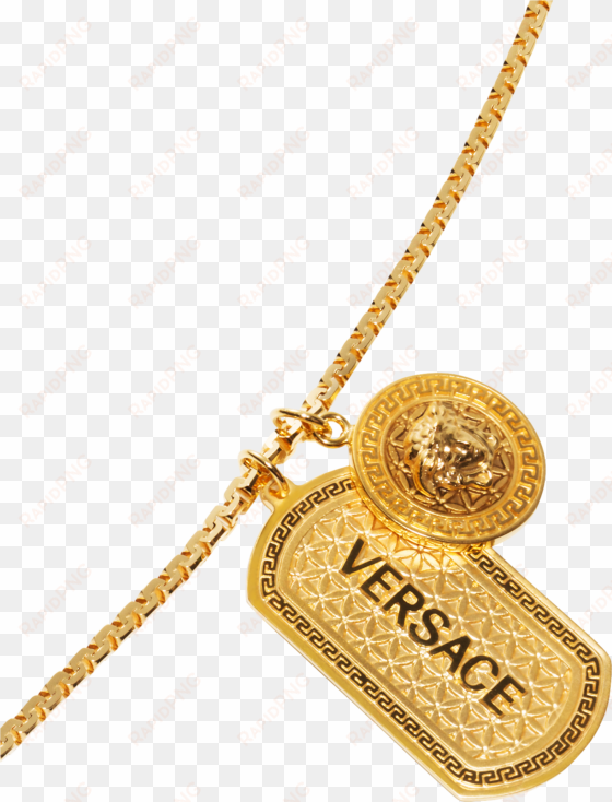 versace chain dog tag