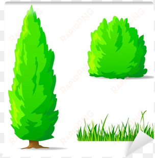 vertical tree, bush, grass - hierbas y arbustos dibujo