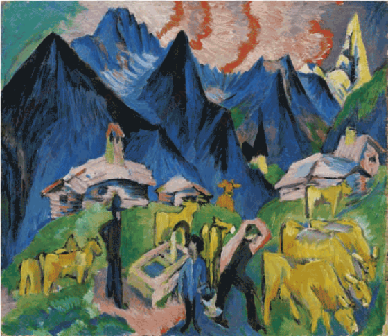 vida alpina , 1917-1919 - ernst ludwig kirchner alpine life