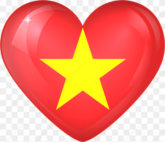vietnam flag heart