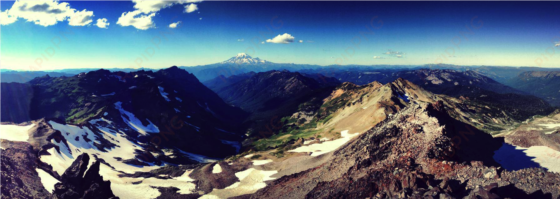 views from old snowy mountain - summit