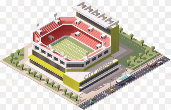 vigilant stadium 1 - baseball stadium isometric