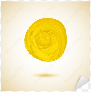 vinilo pixerstick acuarela amarillo del círculo del - persian buttercup
