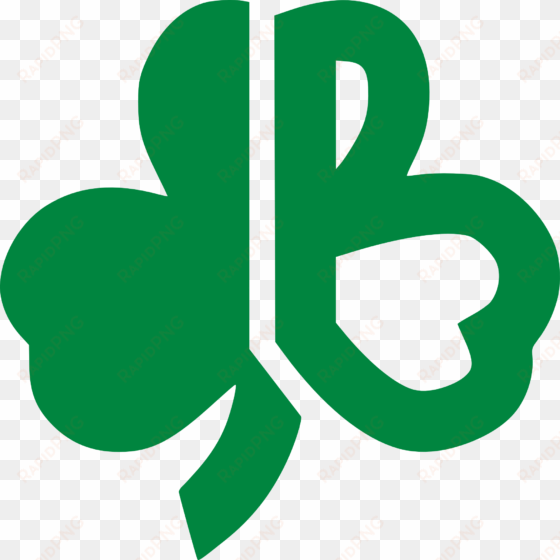 vintage 1970s boston celtics clover shamrock capital - boston celtics flower logo