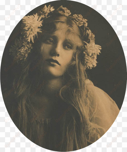 vintage beauty wearing the flower crown - ophelia hamlet