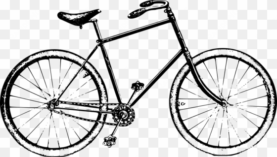 vintage bicycle clip art - black and white bike