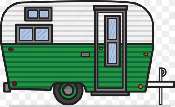 vintage camper clipart - caravan clipart in png