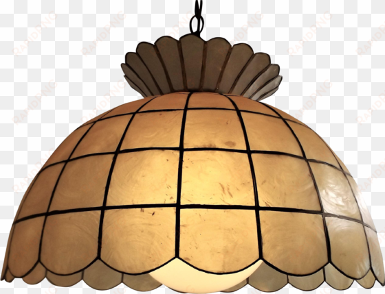 vintage capiz shell hanging swag lamp - vintage capiz shell hanging