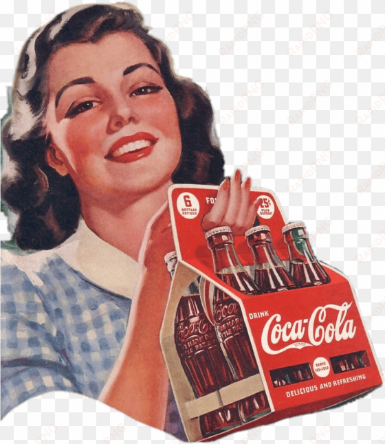 vintage coca cola advertising feat woman - old school coca cola