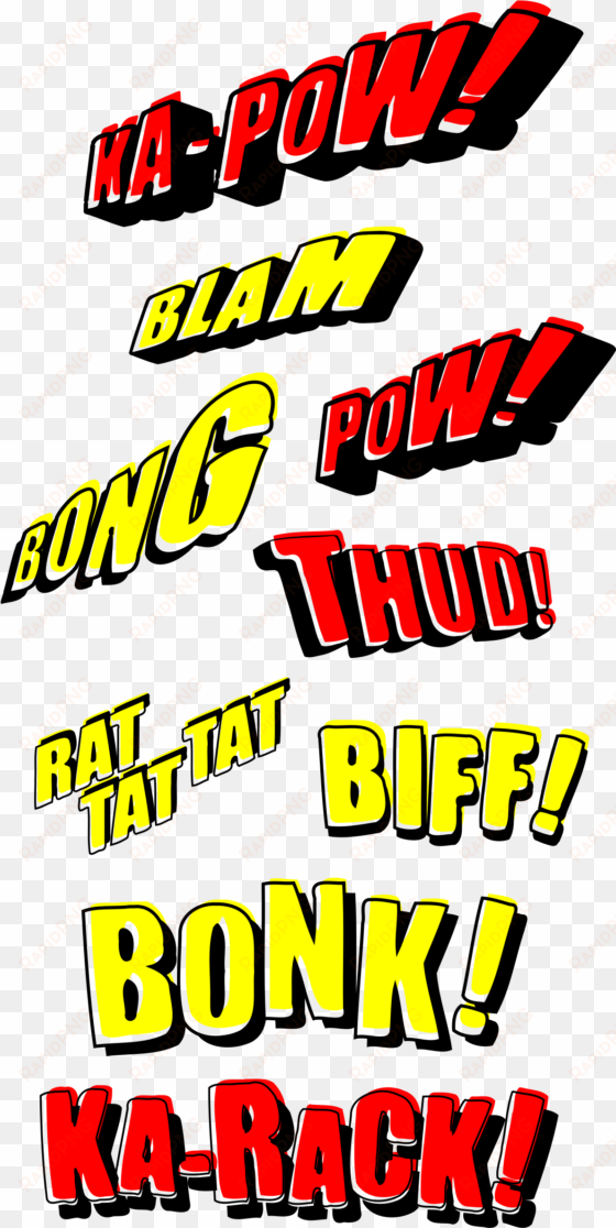 vintage comic book sound effects icons png - running onomatopoeia