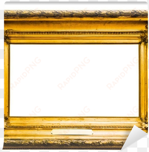 vintage gold frame, isolated on white wall mural • - picture frame