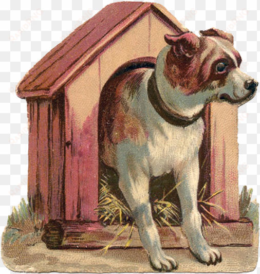 vintage images about roses, birds, dogs, cats, child - vintage dog house