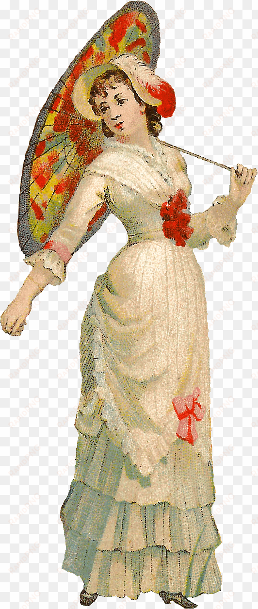 vintage lady umbrella png - victorian lady png