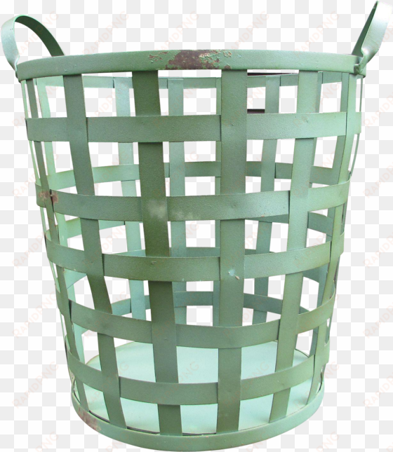 vintage laundry hamper vintage metal basket tall laundry - hamper