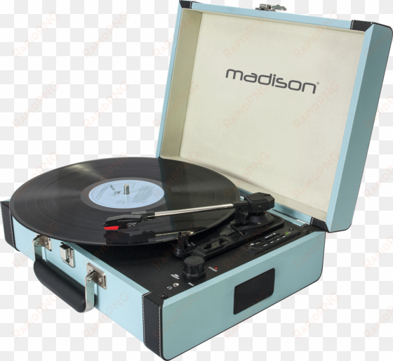 vintage turntable case with bluetooth, usb, sd & rec - ibiza sound madison mad-retrocase vintage turntable