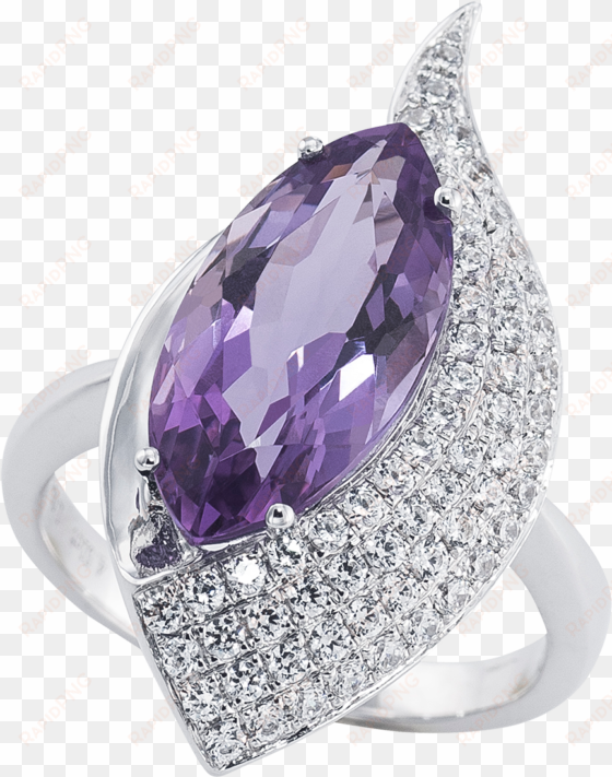 violet flame ring - amethyst