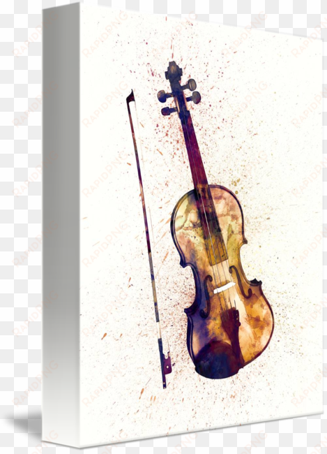 violin abstract watercolor by michael tompsett - michael tompsett canvas art prints - violin