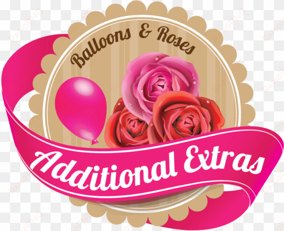 visit our additional extras & add a bunch of roses - emblem