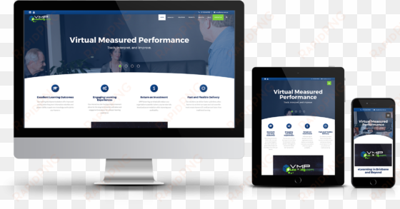 vmp elearning site mockup - tablet computer