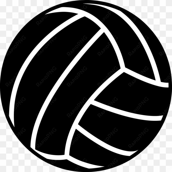 volleyball clipart black and white - black volleyball clip art