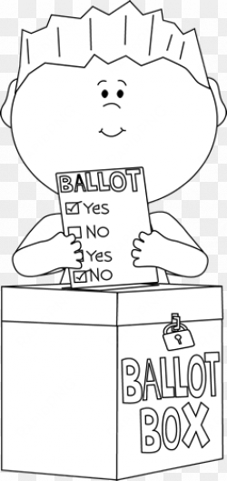 voting drawing black and white - clip art