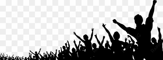 votingpal cheering crowd silhouette png - people crowd concert png