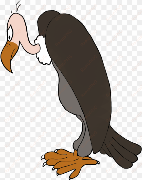 vulture silhouette in color - clip art