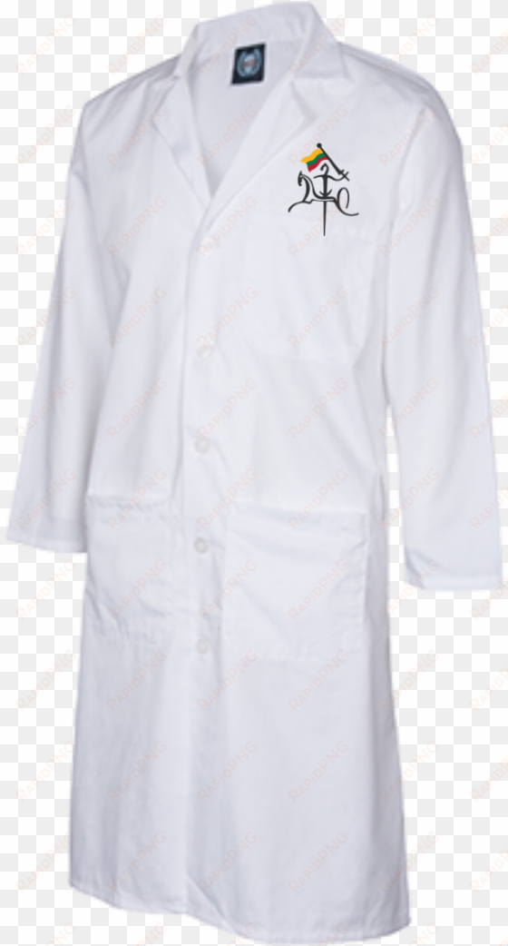 vytis w/ flag guys/gals 43 inch long lab coat - white coat