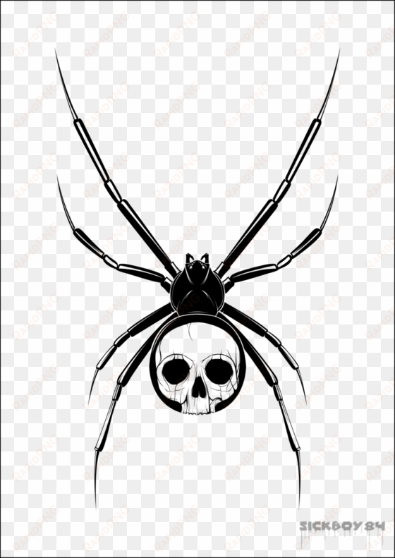 w/ a sugar skull - skull spider tattoo designs