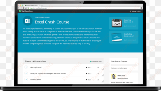 wall street prep excel crash course exam