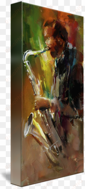 walls - " - gallery-wrapped canvas art print 7 x 16 entitled jazz