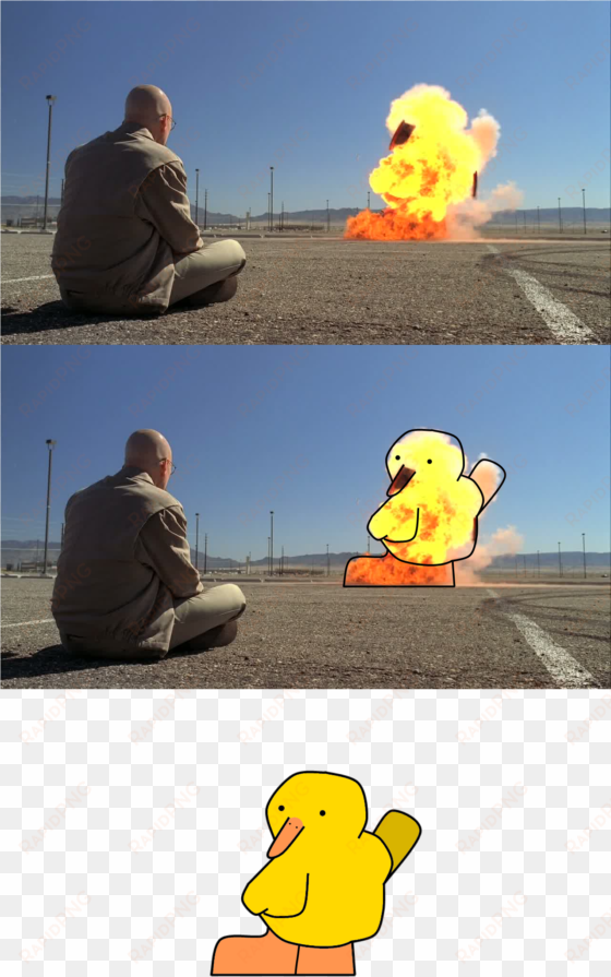 walter white saul goodman yellow water bird ducks geese - ironman cool guys don t look at explosions